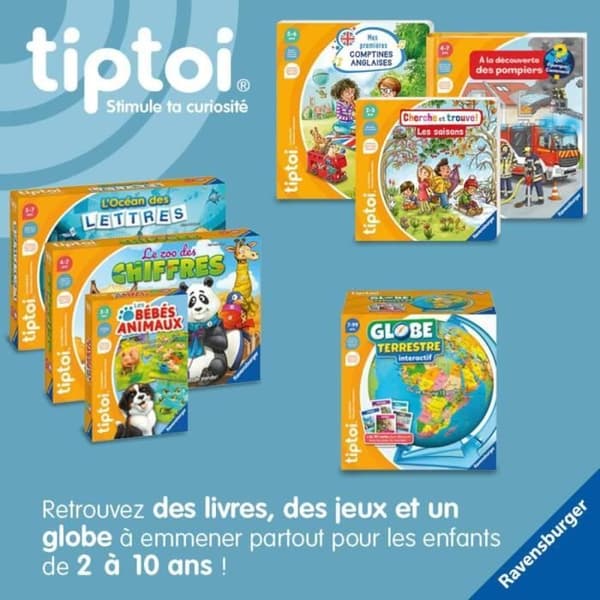 Ravensburger tiptoi interaktiv jordglob - 4005556001910 - Från 7 år
