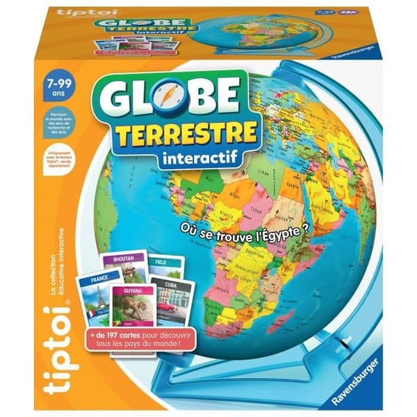 Ravensburger tiptoi interaktiv jordglob - 4005556001910 - Från 7 år