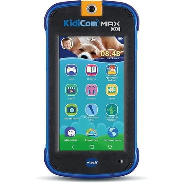 VTECH - Kidicom Max 3.0 - Højtydende børnemobiltelefon - 16 applikationer/spil - 8 GB - Blå