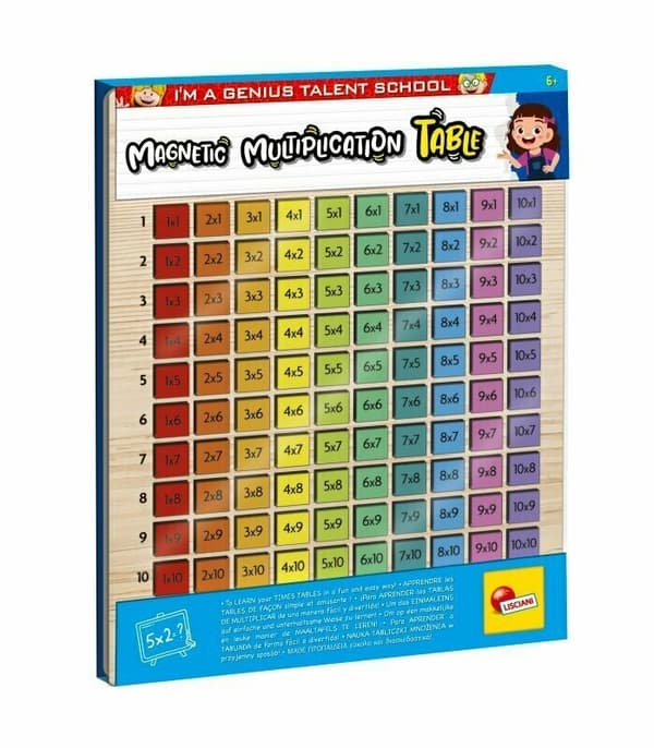 Olen nero -puinen magneettinen kertotaulu 105502 LISCIANI