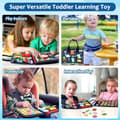 Pikkukuva 3 / 6: Montessori-puuhalauta - Aktiivisuus- ja kehityslelut lapsille - Sininen, P4 - Montessori Games Learn
