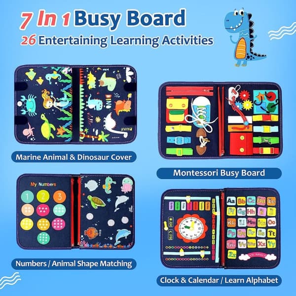 Montessori-puuhalauta - Aktiivisuus- ja kehityslelut lapsille - Sininen, P4 - Montessori Games Learn