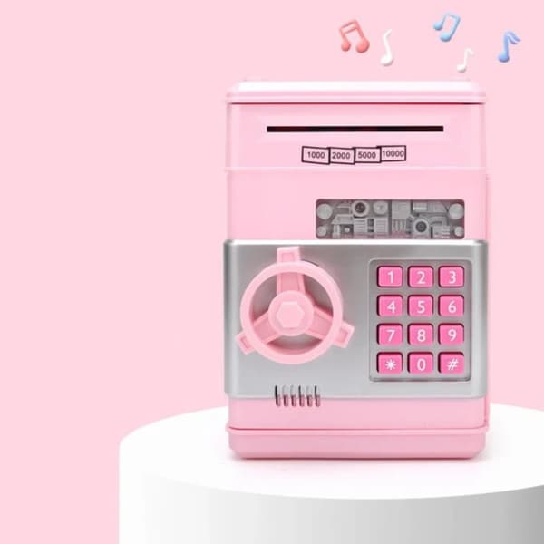 Elektronisk Spargris, Interaktiv Pengahantering, Digital Myntspårare,Rosa