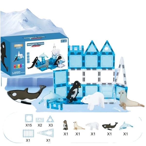 Magnetiska byggdelar, 27 stycken, högkvalitativt ABS-plast,X5208 27ST