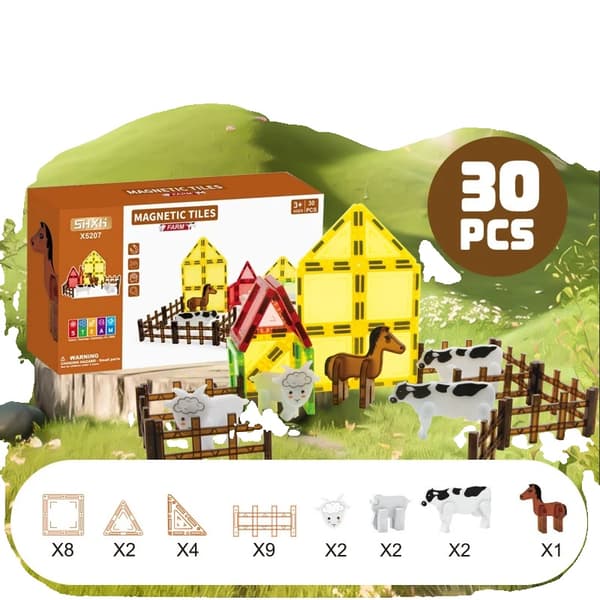 Magnetiska bitar, 30 st, främjar fantasin,X5207 30ST
