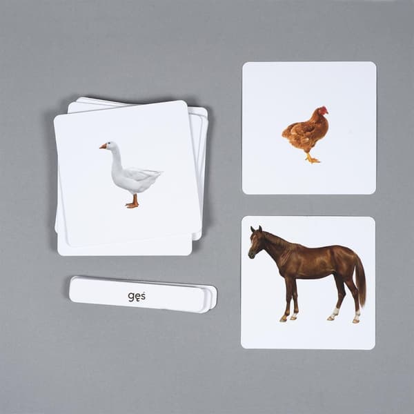 Montessorikort LANDBRUGSDJUR + memo