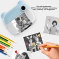 Miniatyrbild 5 av 10: OBOSOE Kids Toy DIY Instant Black/White Print Digital Camera/Video Recorder med skärm för gåvor och roligt syfte (DIY-utskriftskamera)