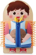 Miniatyrbild 3 av 7: OBOSOE Barn Buasy Board Tidig utbildning med kläder spänne blixtlås slips skor liv färdigheter Montessori leksak för barn födelsedagsgåva
