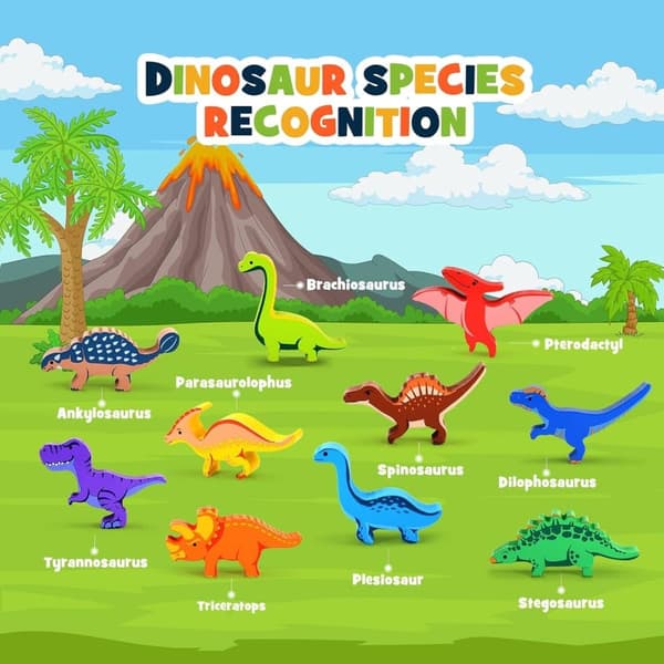 OBOSOE dinosauruslelut lapsille, puiset pinottavat montessori-lelut pojille tytöille tasapainokilpailupelit perheen syntymäpäivälahjoille lapsille