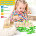 Miniatyrbillede 2 af 7: OBOSOE DINORUN Montessori Trælegetøj Pædagogisk legetøj Nummerspil med opbevaringstaske Aktivitets- og udviklingslegetøj Spil 3 år Dreng Pige