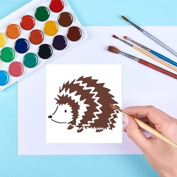 OBOSOE 16 stykker stencils med dyretema yard genanvendelige maleri stencils til scrapbog tegning sporing DIY gulv stof dekorationer