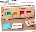 Miniatyrbillede 2 af 9: OBOSOE Farve matchende træ matchende legetøj form puslesæt sæt matchende matchwood matchende spil puslesæt bræt børn form matchende bræt børn
