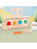 Miniatyrbillede 1 af 9: OBOSOE Farve matchende træ matchende legetøj form puslesæt sæt matchende matchwood matchende spil puslesæt bræt børn form matchende bræt børn