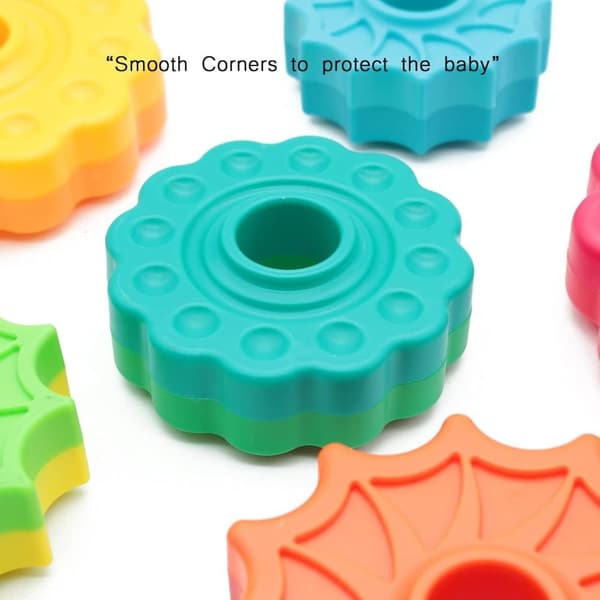 OBOSOE Spinning Stacking Legetøj, Spin Toy ABS Plast og Farve Regnbue Design, Fokus på Børn Pædagogisk og Interaktiv Læring Stack Legetøj