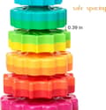 Miniatyrbillede 8 af 10: OBOSOE Spinning Stacking Legetøj, Spin Toy ABS Plast og Farve Regnbue Design, Fokus på Børn Pædagogisk og Interaktiv Læring Stack Legetøj