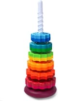 Miniatyrbillede 10 af 10: OBOSOE Spinning Stacking Legetøj, Spin Toy ABS Plast og Farve Regnbue Design, Fokus på Børn Pædagogisk og Interaktiv Læring Stack Legetøj