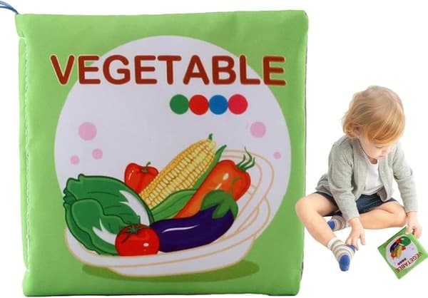 Sensorisk Tyggevenlig Badebog til Babyer - Vandtålig Aktivitetsbog med Knitrelyde & Tosproget Indhold | Blød Tandkønslegetøj + Forælder-Barn-Interakti