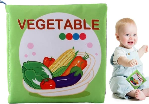 Sensorisk Tyggevenlig Badebog til Babyer - Vandtålig Aktivitetsbog med Knitrelyde & Tosproget Indhold | Blød Tandkønslegetøj + Forælder-Barn-Interakti