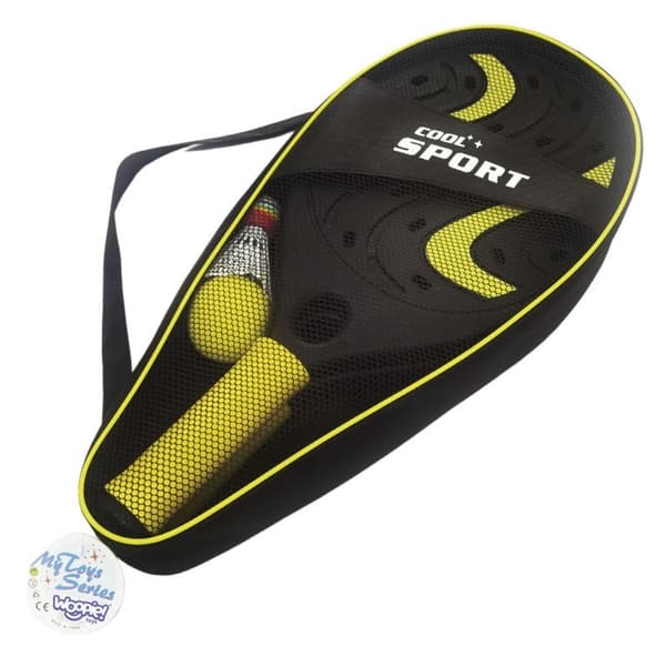 Raket med skumboll och badmintonboll – Lumarko strand- och trädgårdsset!