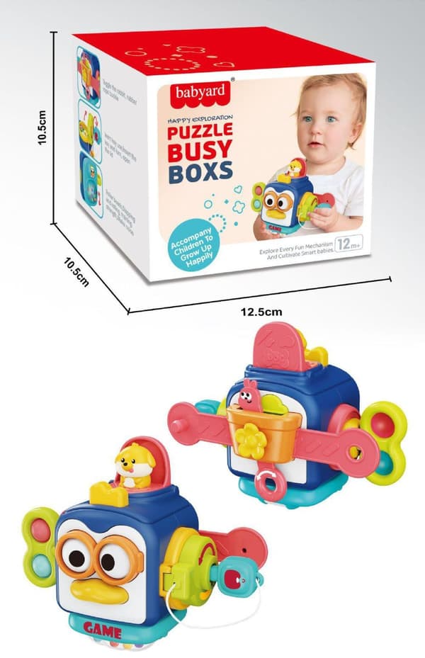 Lollanda Montessori aktivitetskub, lärorik, säker, kompakt, för finmotorik och tidig inlärning, perfekt för 1-2 år
