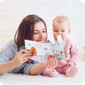 Miniatyrbillede 7 af 7: Lollanda Aktivitetslegetøj – grå-hvid stofbog til baby, læringslegetøj, sanselegetøjsbog, blød børnebog til babyer, med dyremotiver