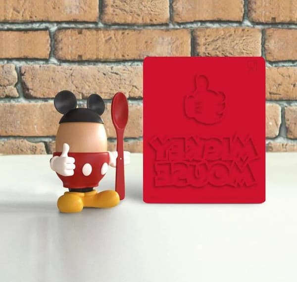 Äggkoppsset - Disney - Musse Pigg - Röd - För barn - Presentförpackning