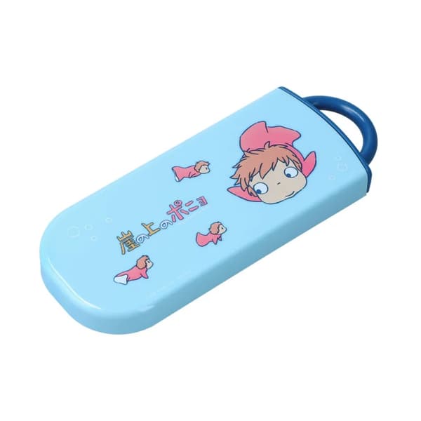 Ghibli - Ponyo on the Cliff - Uppsättning ätpinnar sked gaffel Ponyo i havet