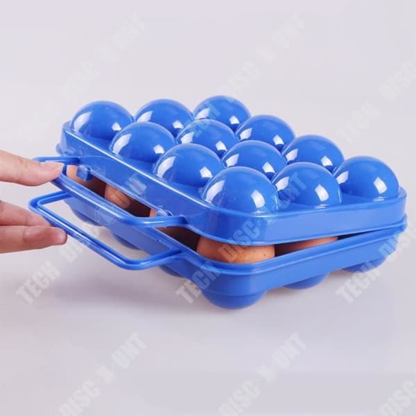 TD® Utomhuscamping special ägglåda 12-pack Bärbar ägglåda äggklämma anti-trasig äggbricka