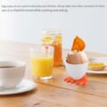 Miniatyrbild 4 av 11: 9 äggkoppar tecknade äggformar mjukkokta äggkoppar lämpliga för frukost brunch mjukkokta ägg (vita)