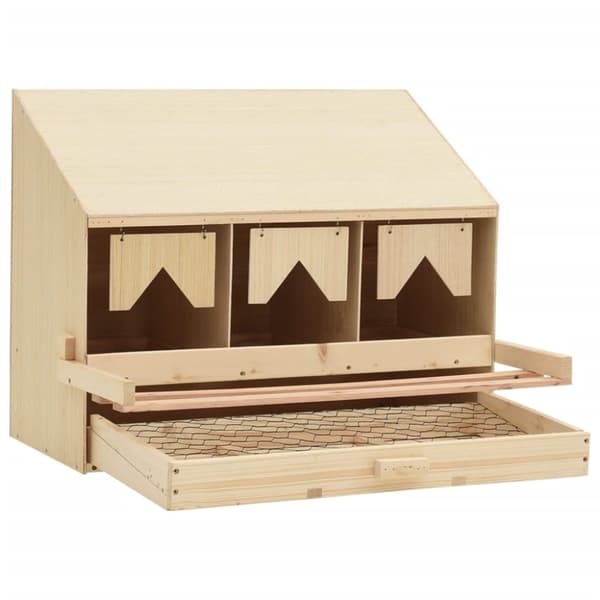vidaXL Värprede 3 fack 72x33x54 cm massiv furu