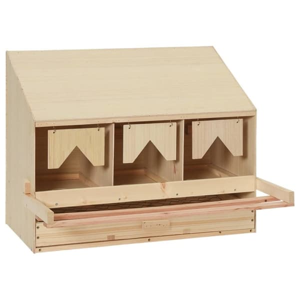vidaXL Värprede 3 fack 72x33x54 cm massiv furu
