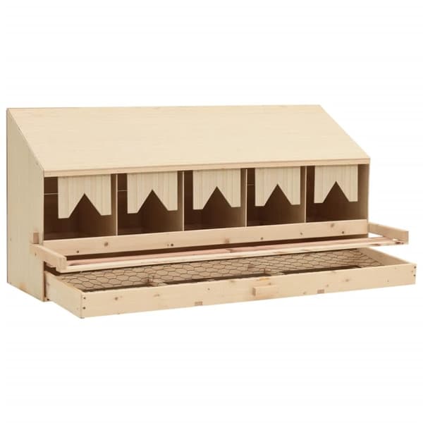 vidaXL Hekkeboks 5 rom 117x33x54 cm heltre furu