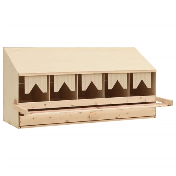 vidaXL Hekkeboks 5 rom 117x33x54 cm heltre furu
