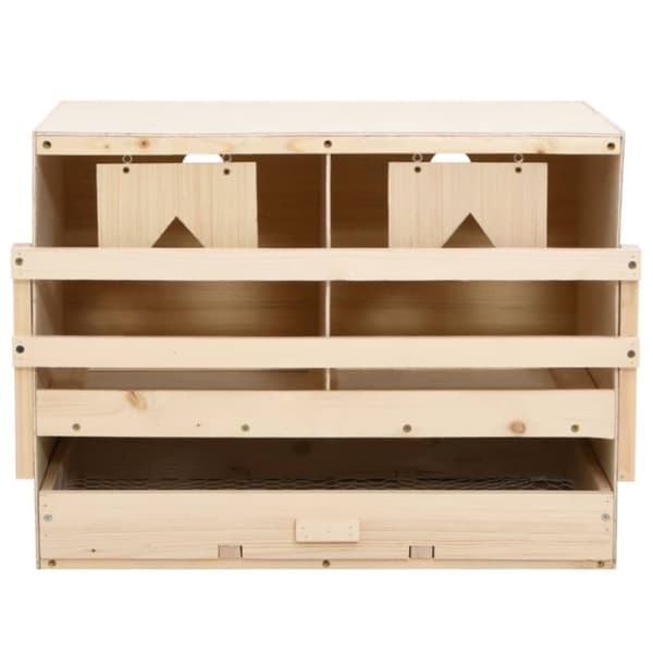 vidaXL Värprede 2 fack 63x40x45 cm massiv furu