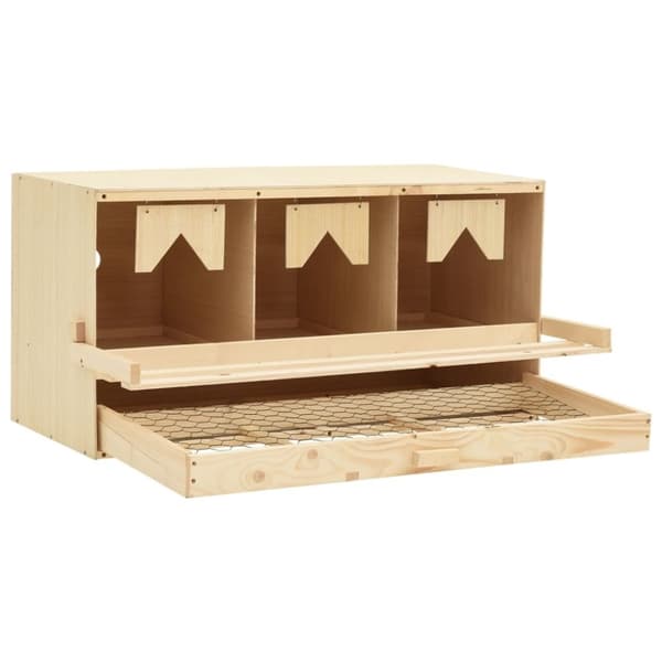 vidaXL Hekkeboks 3 rom 72x33x38 cm heltre furu