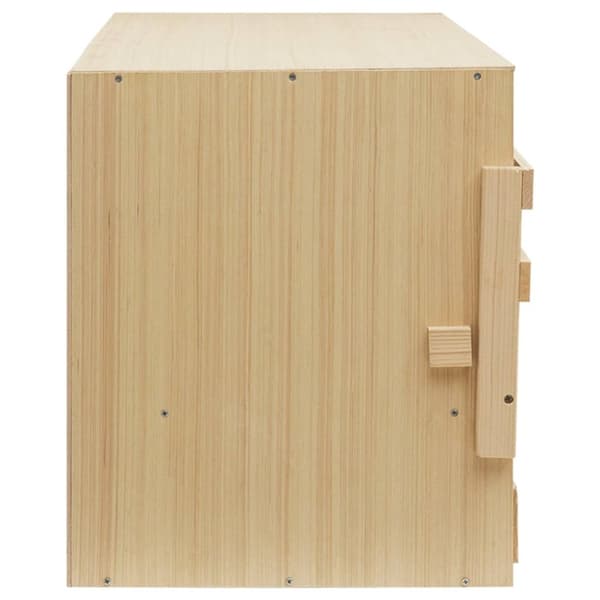 vidaXL Hekkeboks 3 rom 72x33x38 cm heltre furu