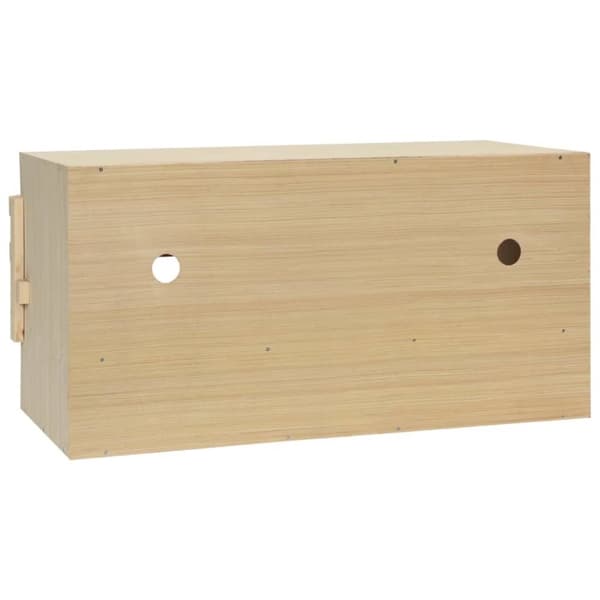 vidaXL Hekkeboks 3 rom 72x33x38 cm heltre furu