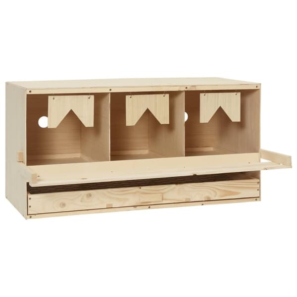 vidaXL Hekkeboks 3 rom 72x33x38 cm heltre furu