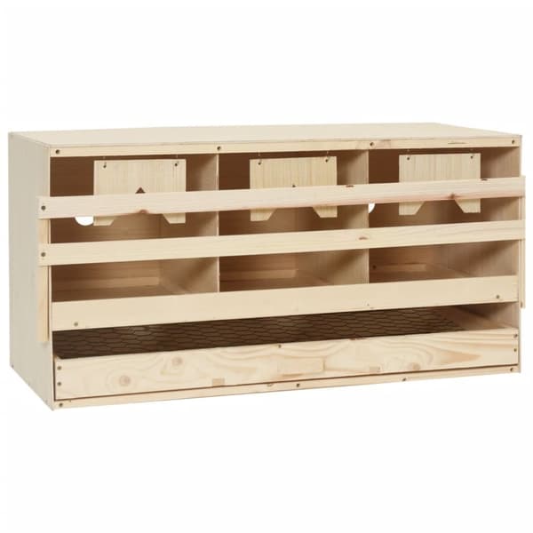 vidaXL Hekkeboks 3 rom 72x33x38 cm heltre furu
