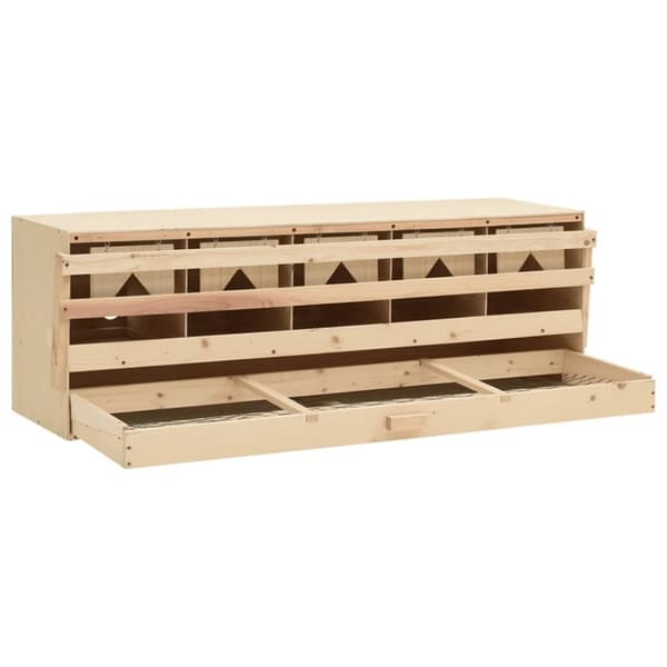 vidaXL Hekkeboks 5 rom 117x33x38 cm heltre furu