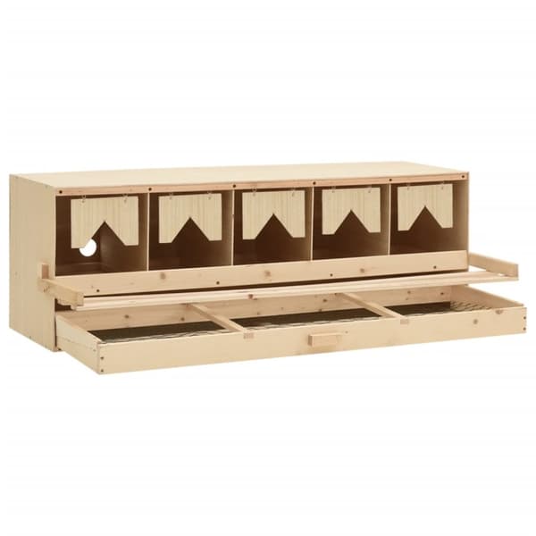 vidaXL Hekkeboks 5 rom 117x33x38 cm heltre furu