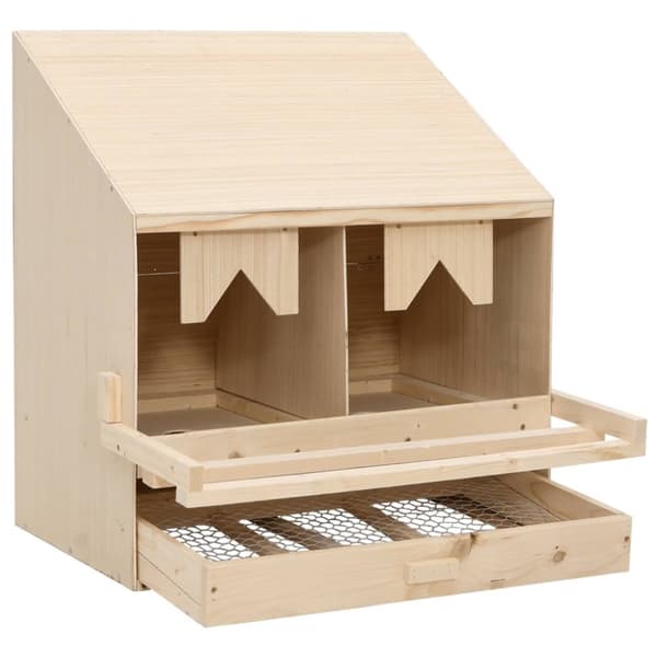 vidaXL rugekasse 2 rum 63 x 40 x 65 cm massivt fyrretræ