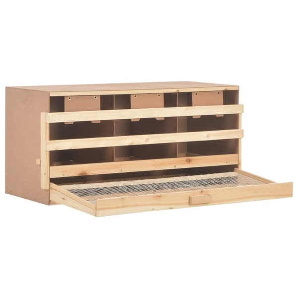 vidaXL rugekasse 3 rum 96 x 40 x 45 cm massivt fyrretræ