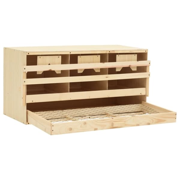 vidaXL Kanan munintapesä 3 osastoa 72x33x38 cm mänty