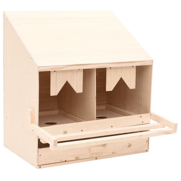 The Living Store Värprede 2 fack 63x40x65 cm massiv furu -  Äggkläckningsmaskiner