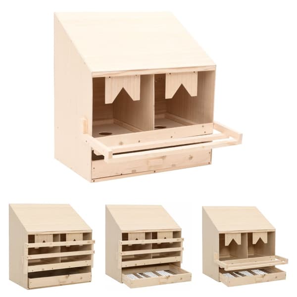 The Living Store rugekasse 2 rum 63 x 40 x 65 cm massivt fyrretræ -  Rugemaskiner