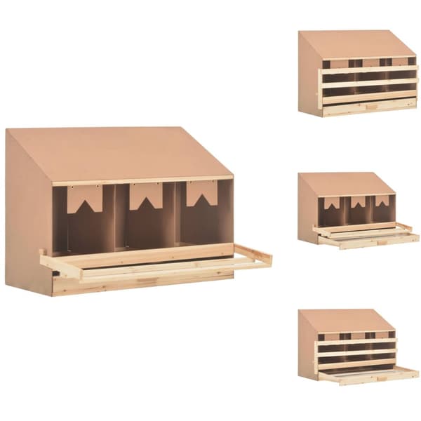 Rugemaskiner - Living rugekasse 3 rum 93 x 40 x 65 cm massivt fyrretræ