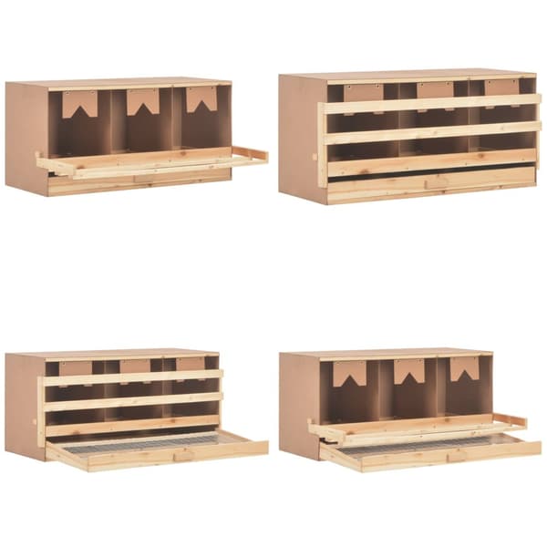 Värprede 3 fack 96x40x45 cm massiv furu - Värprede - Värp Rede - Home & Living