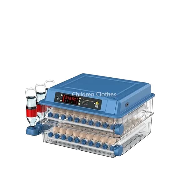 Automatisk Ägginkubator, Kapacitet för 128 Ägg, Dubbel Strömförsörjning,EU-kontakt 220v DC 12V, 128 ägg