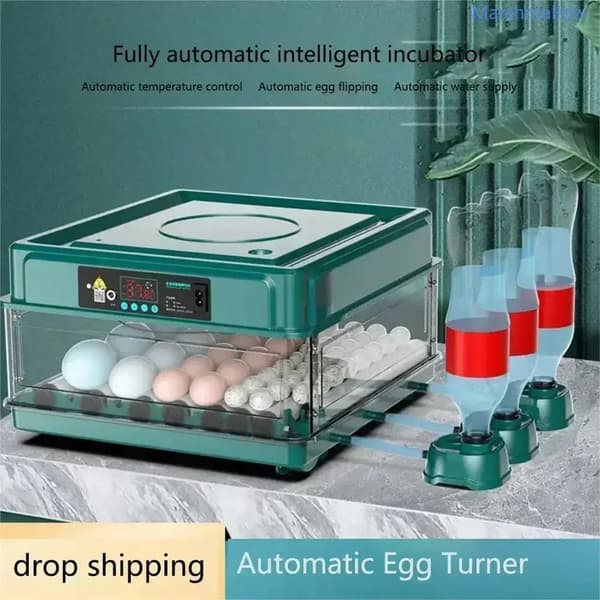 Æg Inkubator, 48 Æg Kapacitet, Automatisk Temperaturkontrol,9 æg EU stik 220v